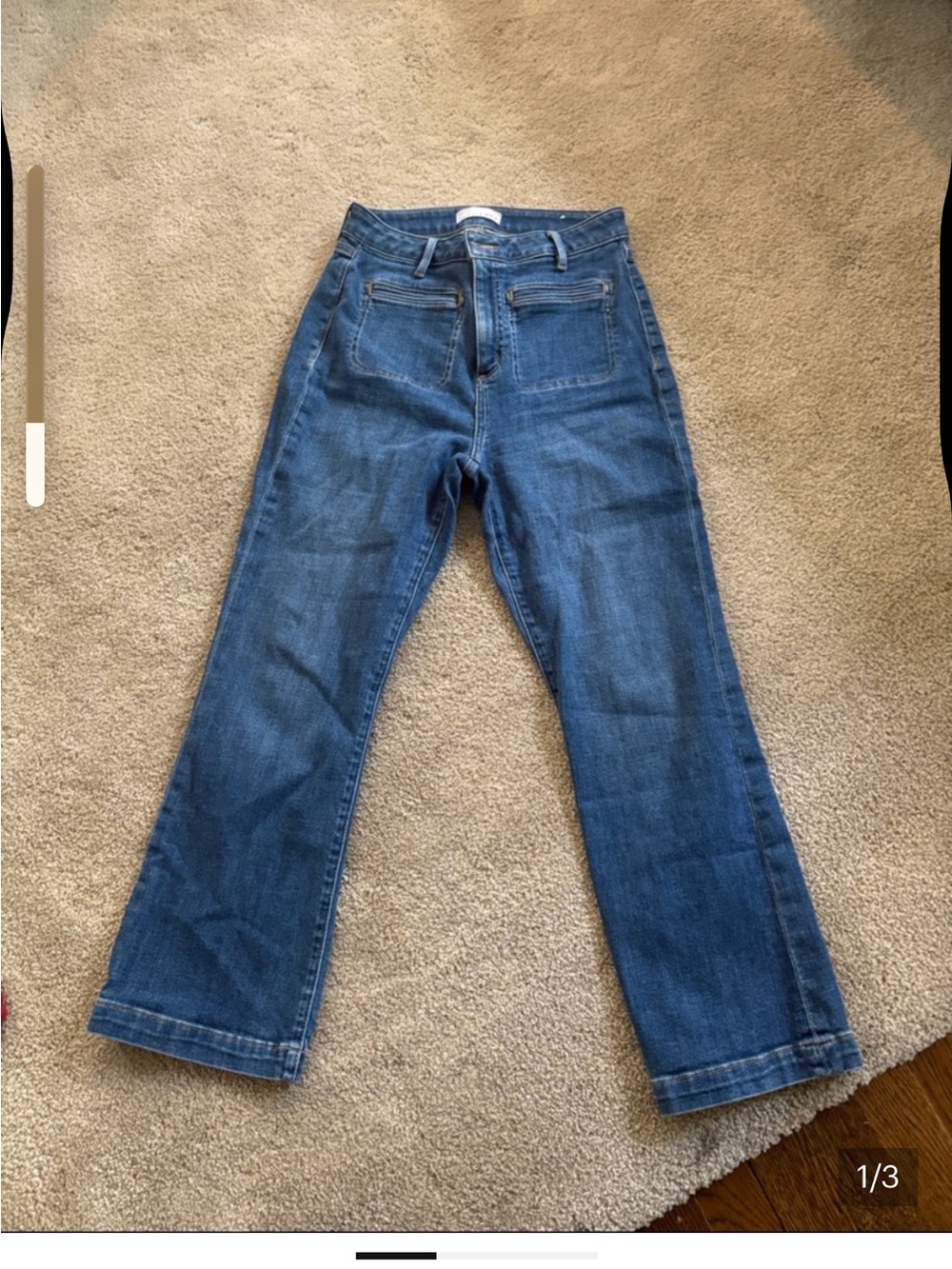 LOFT Straight-Leg High-Rise Jeans in Medium Blue Wash